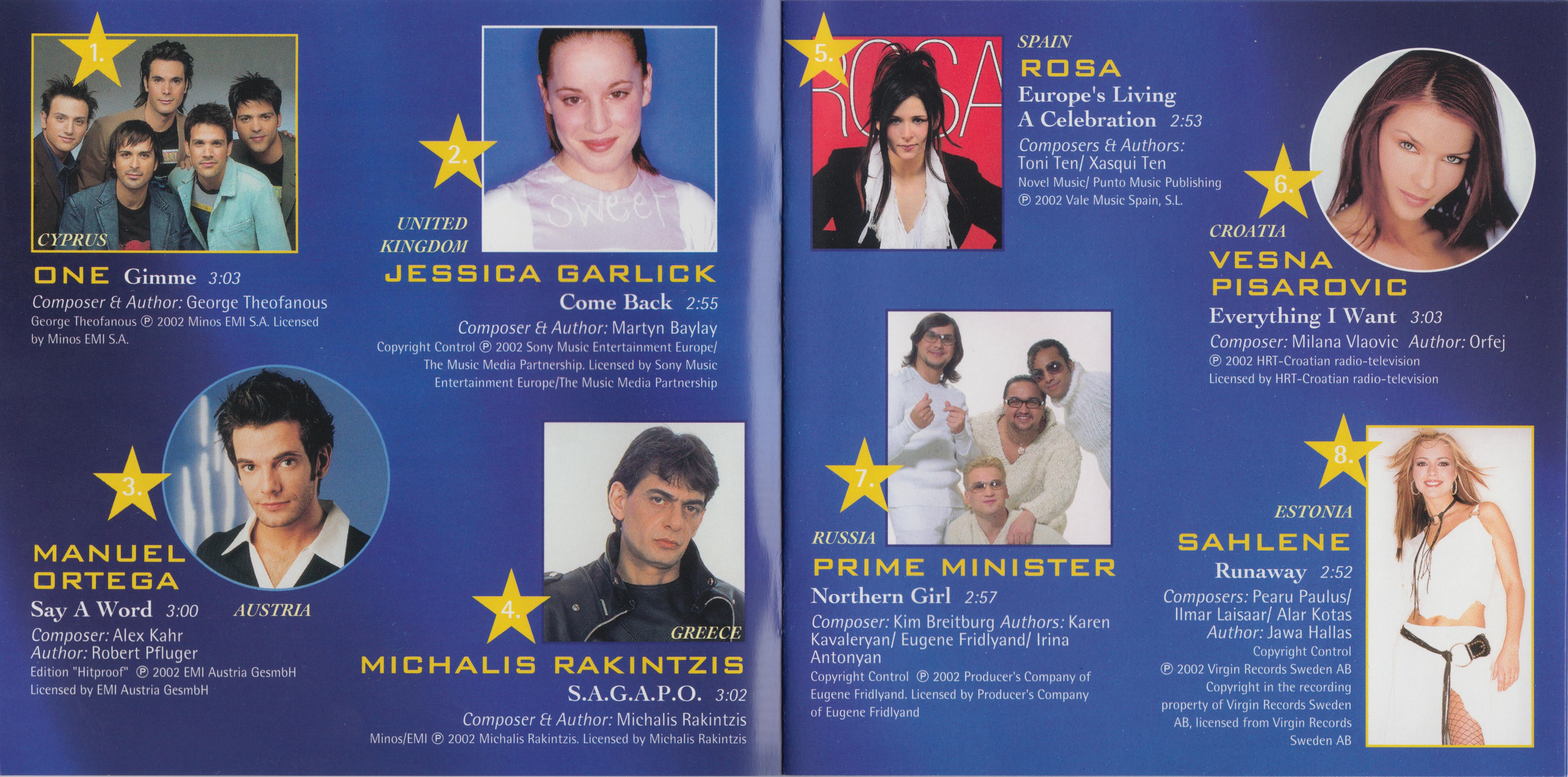 Eurovision Song Contest 2002; Tallinn : Booklet 2